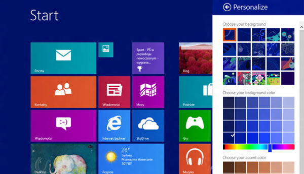 setup windows 8 blue