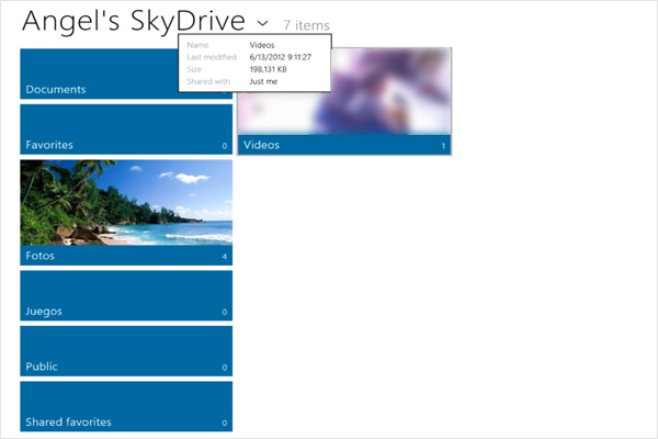 skydrive windows 8 metro