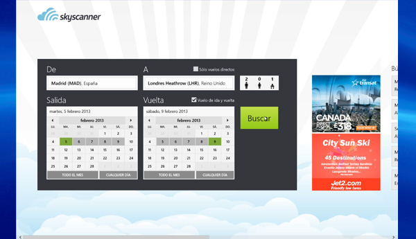 skyscanner windows rt