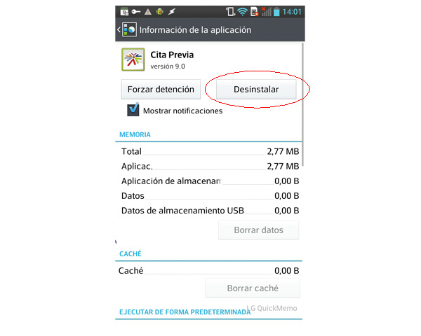 solucion desinstalar aplicaciones android