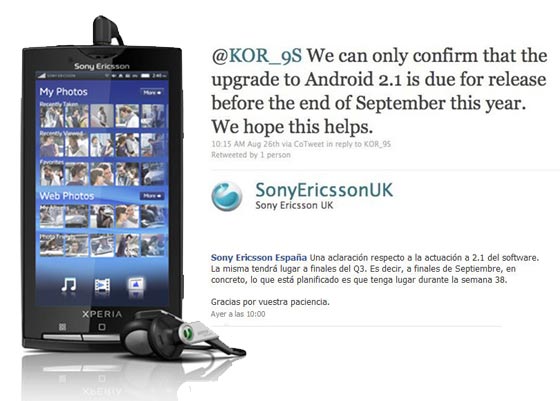 sony ericsson xperia x10 android