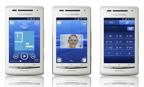 sony ericsson xperia x8 pantalla