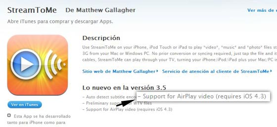 streamtome airplay