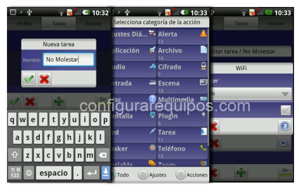 tarea tasker android dormir