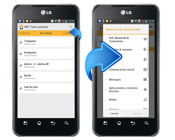 tareas nfc task launcher