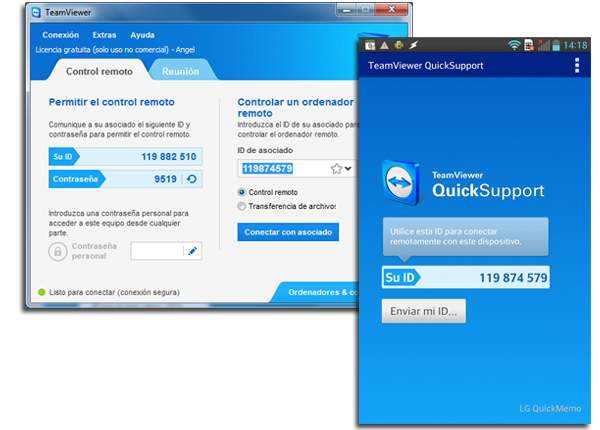 teamviewer quicksupport controlar movil