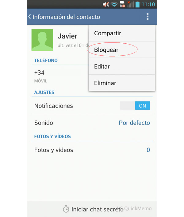 telegram contactos bloqueados