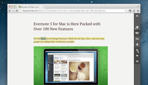 text to speech evernote