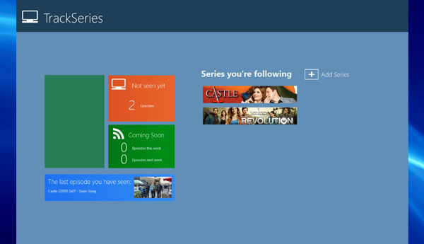 trackseries windows 8