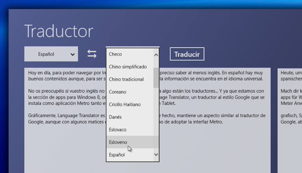 traductor windows 8 rt