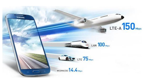 velocidad lte a samsung galaxy