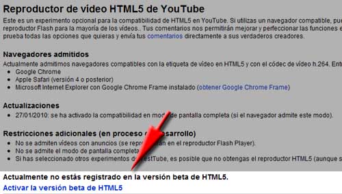 ver videos youtube html 5