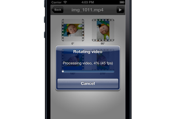 video rotate iphone