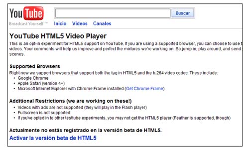 videos youtube html5