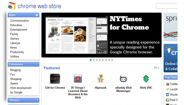 web store chrome apps