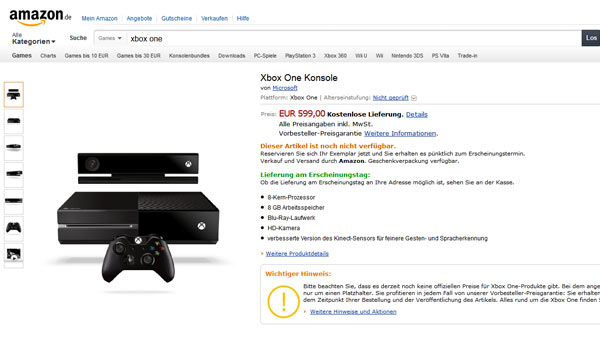 xbox one amazon