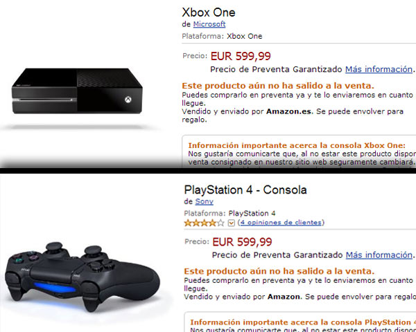 xbox one ps4 amazon