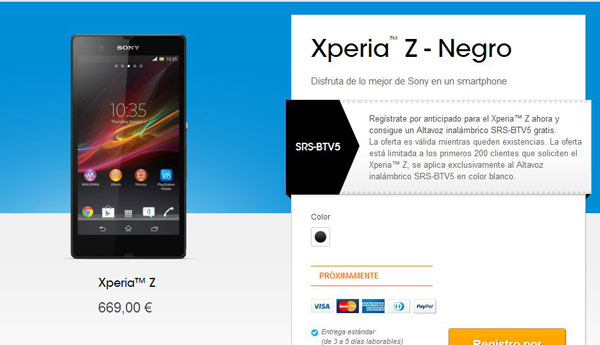 xperia z sony web