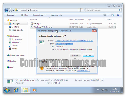 activar modo xp windows 7 1