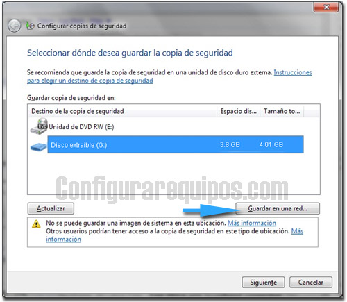 copia seguridad Windows 7