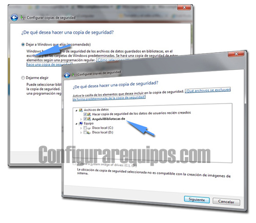 copia seguridad Windows 7