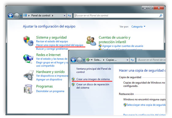 copia sistema windows 7 a