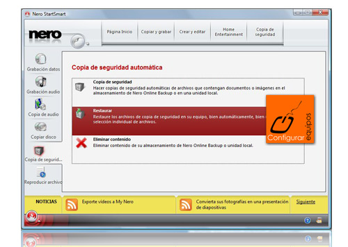 hacer copia seguridad online nero backup 3