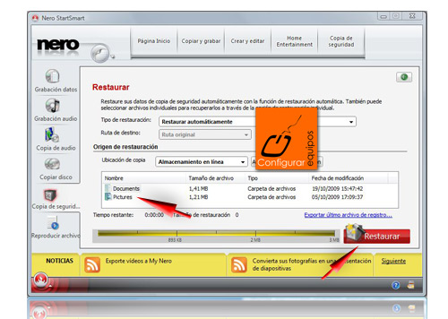 hacer copia seguridad online nero backup 4