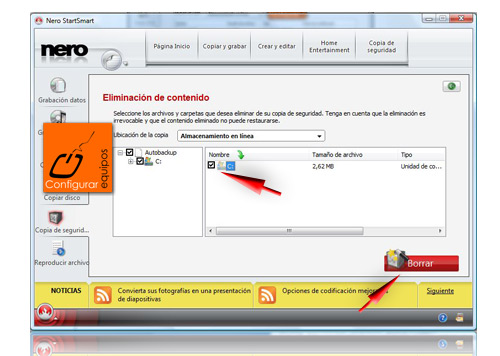 hacer copia seguridad online nero backup 5