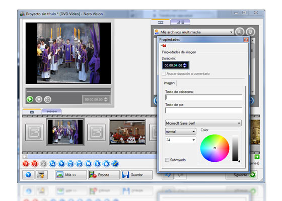 crear dvd diapositivas nero 9 4