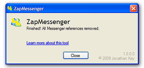 desinstalar windows messenger 2009 2