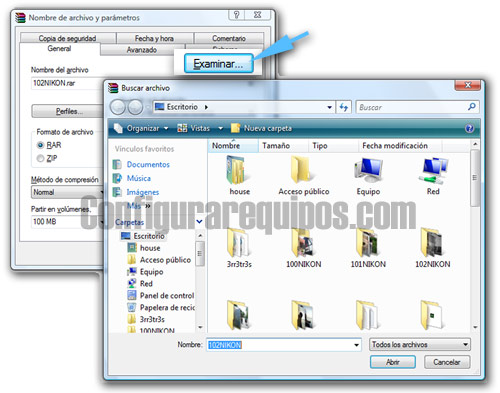 dividir archivos grandes en varias partes