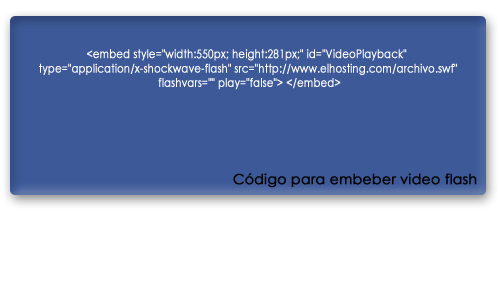 insertar reproductor flash pagina web video swf 3