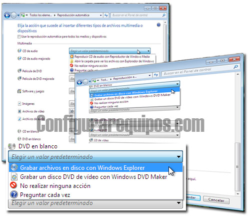 desactivar reproduccion automatica windows 7 2